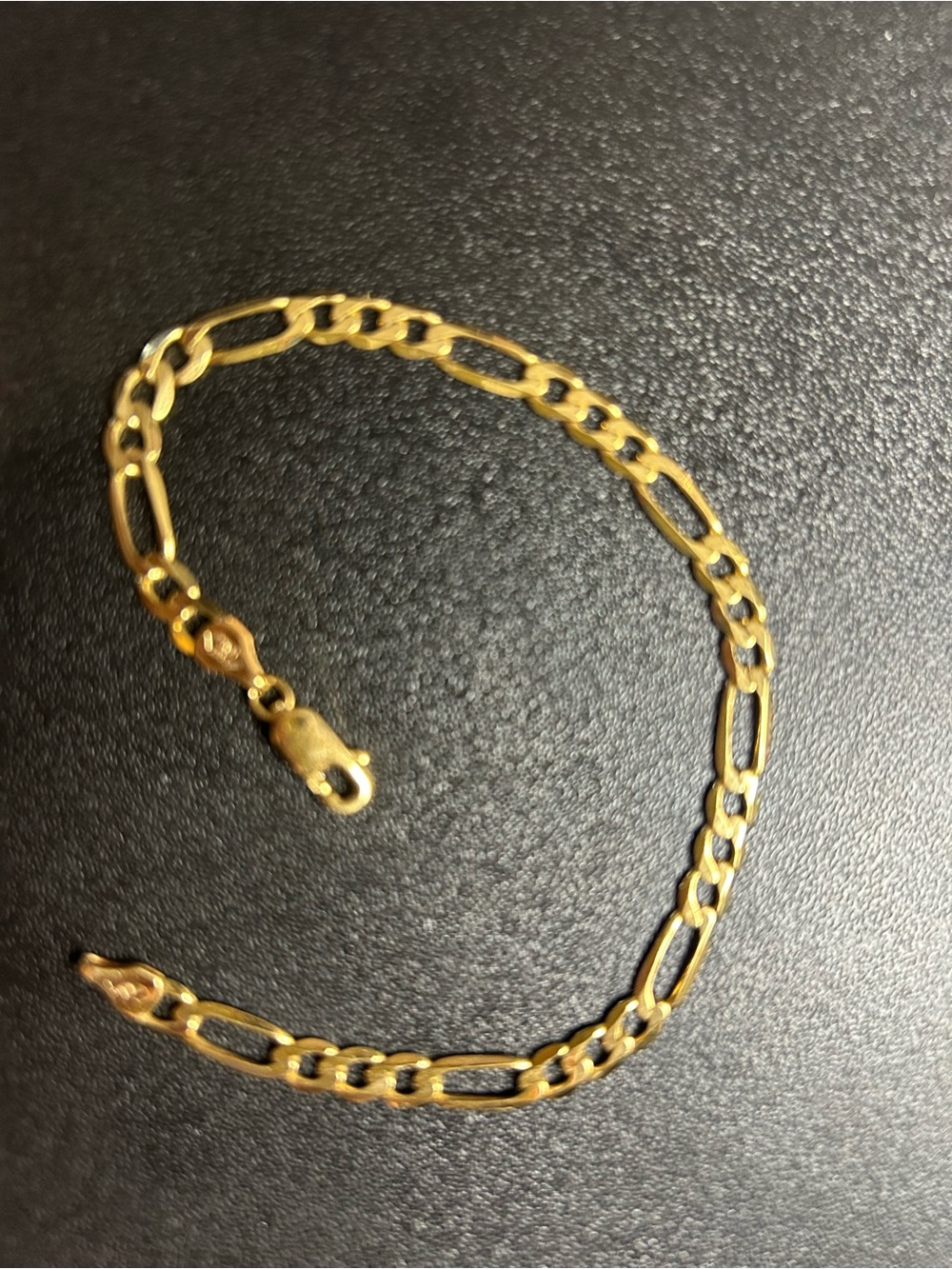 Gold Figaro Chain Bracelet - Classic Women's Jewelry 8 inch, 14k, made in Italy